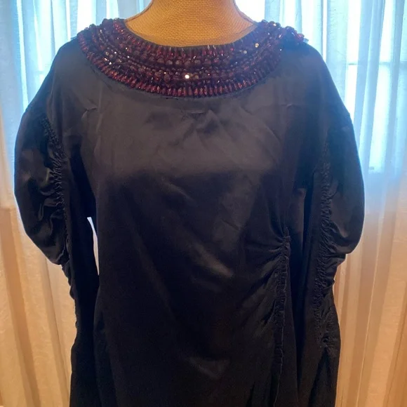 Dries Van Noten | Dresses | Dries Van Noten Fabulous Unique Viscous Black Dress With Beaded Collar S | Poshmark Dries Van Noten | Dresses | Dries Van Noten Fabulous Unique Viscous Black Dress With Beaded Collar S | Poshmark